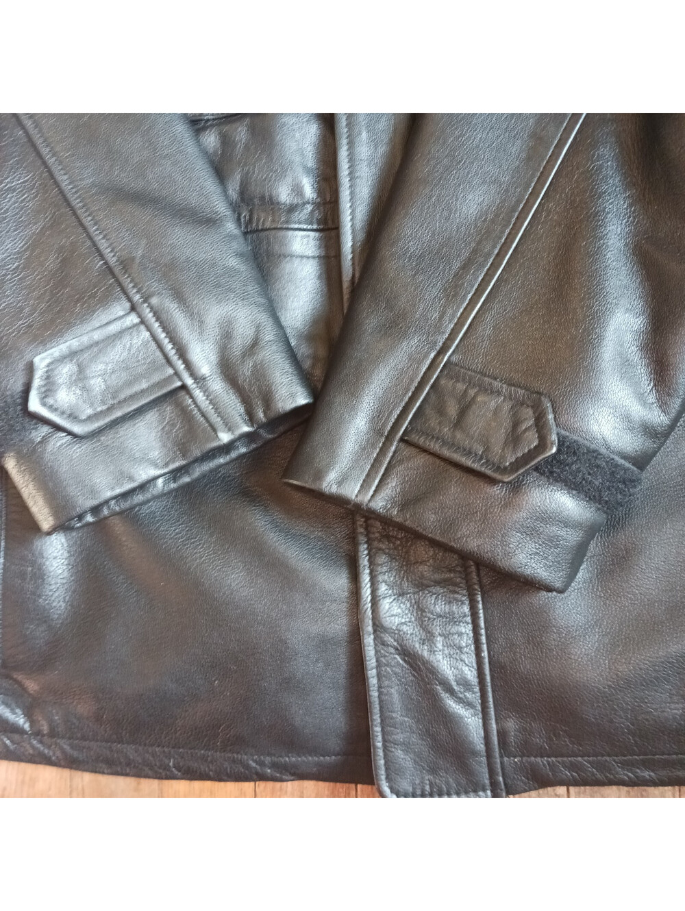 Cooper Genuine Leather US Army Field Jacket  Mens XXL Black Great Vintage - Picture 9 of 15